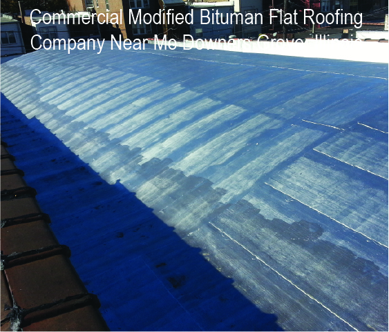 commercial modified bitumen barrel roof in Downers Grove Illinois